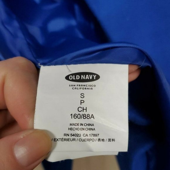 Women's Old Navy Lined Winter Coat Jacket Bright Blue Size Small S - Picture 5 of 7